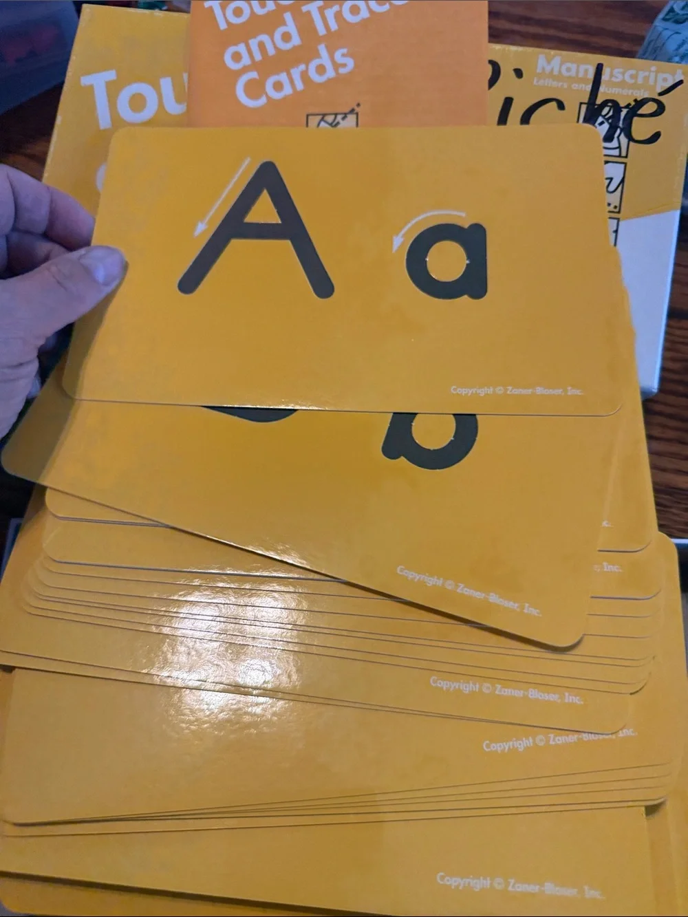 Touch and Trace Cards - Yellow Learning Cards